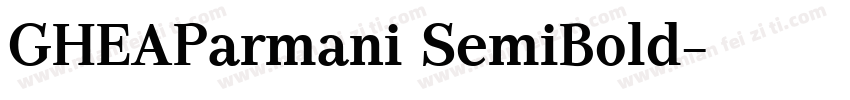 GHEAParmani SemiBold字体转换